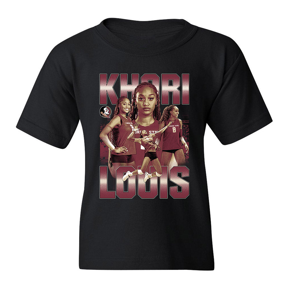 FSU - NCAA Women's Volleyball : Khori Louis - Player Collage Youth T-Shirt