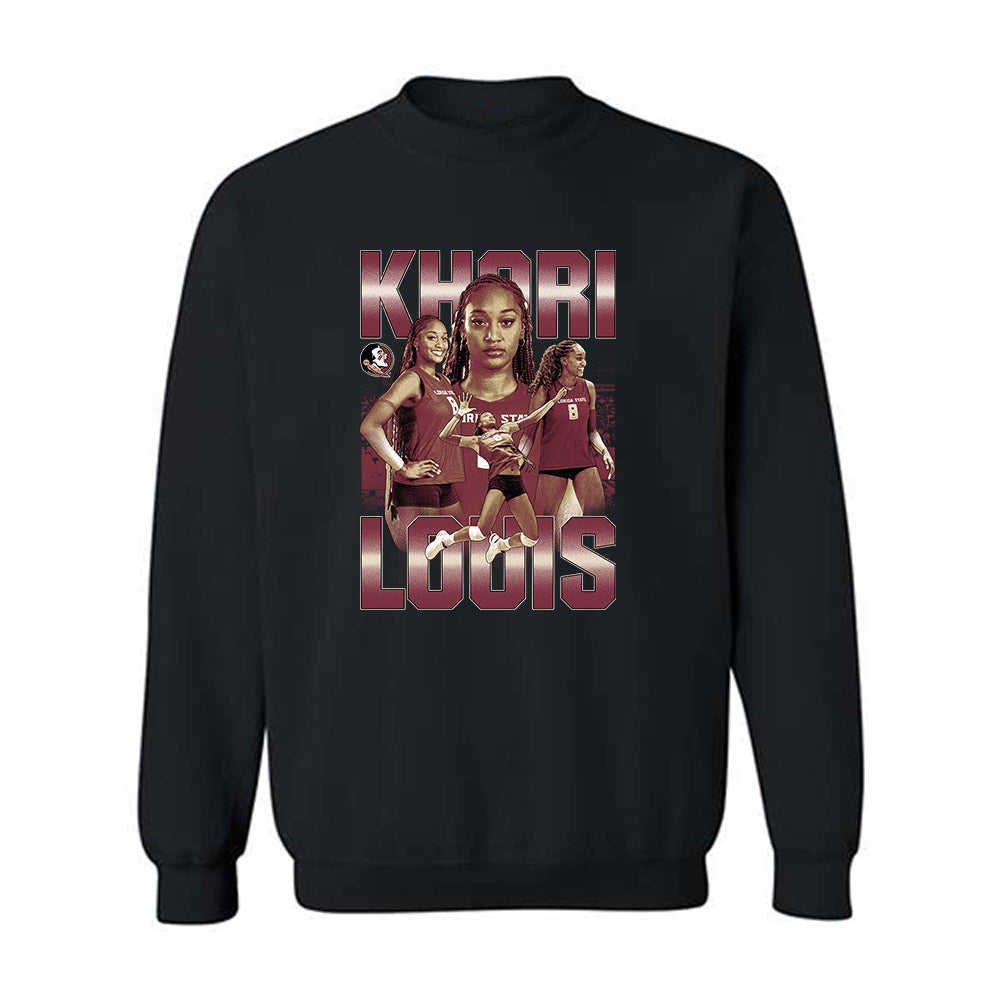 FSU - NCAA Women's Volleyball : Khori Louis - Player Collage Crewneck Sweatshirt