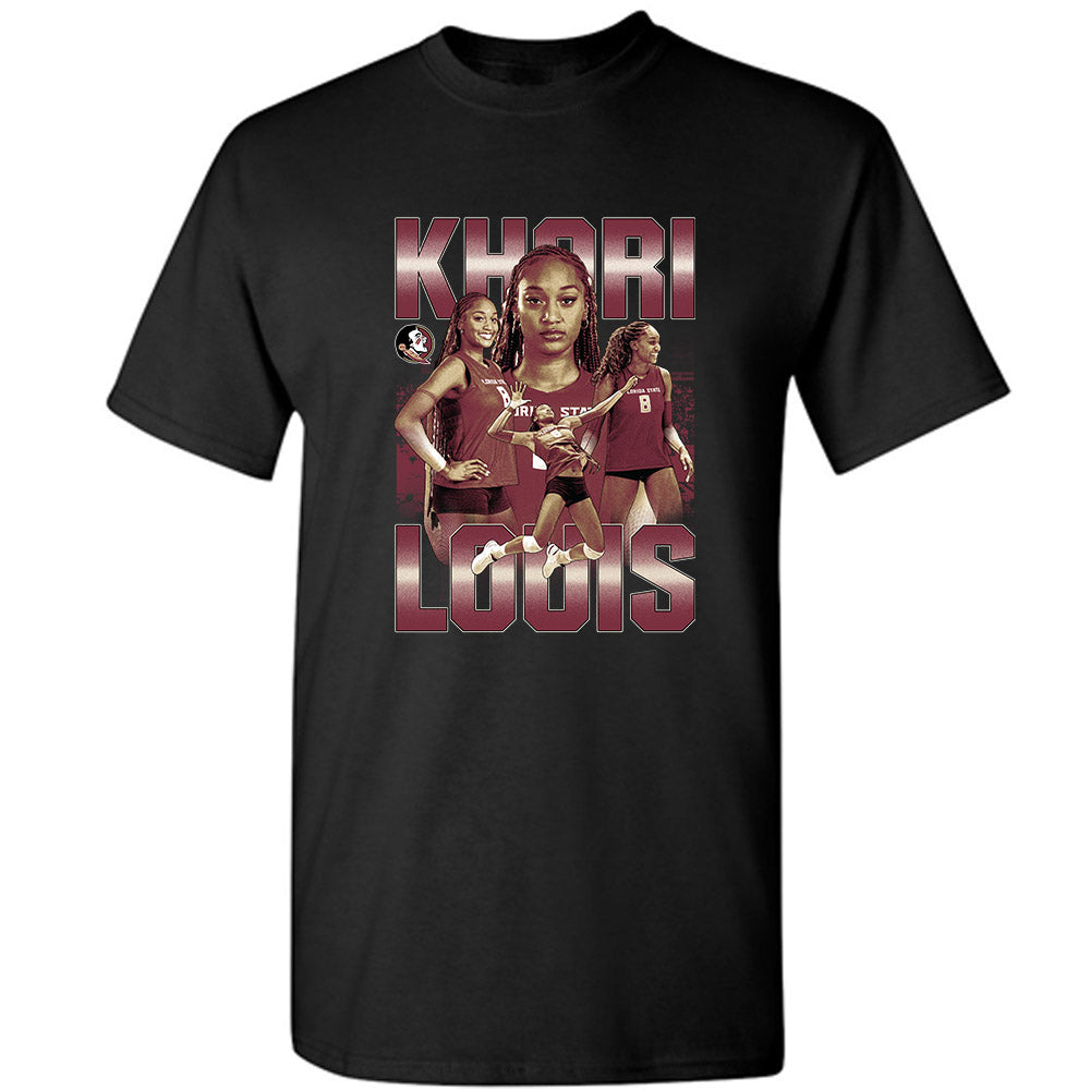 FSU - NCAA Women's Volleyball : Khori Louis - Player Collage T-Shirt