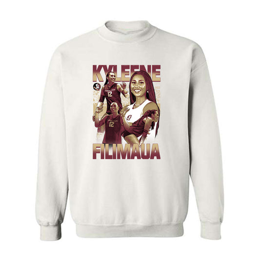 FSU - NCAA Women's Volleyball : Kyleene Filimaua - Player Collage Crewneck Sweatshirt