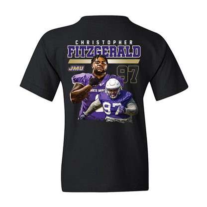 JMU - NCAA Football : Christopher Fitzgerald - Player Collage Youth T-Shirt