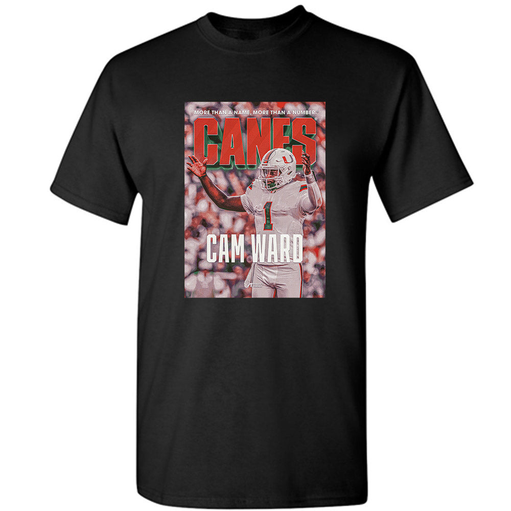 Miami - NCAA Football : Cam Ward - SLAM Player Illustration T-Shirt-0