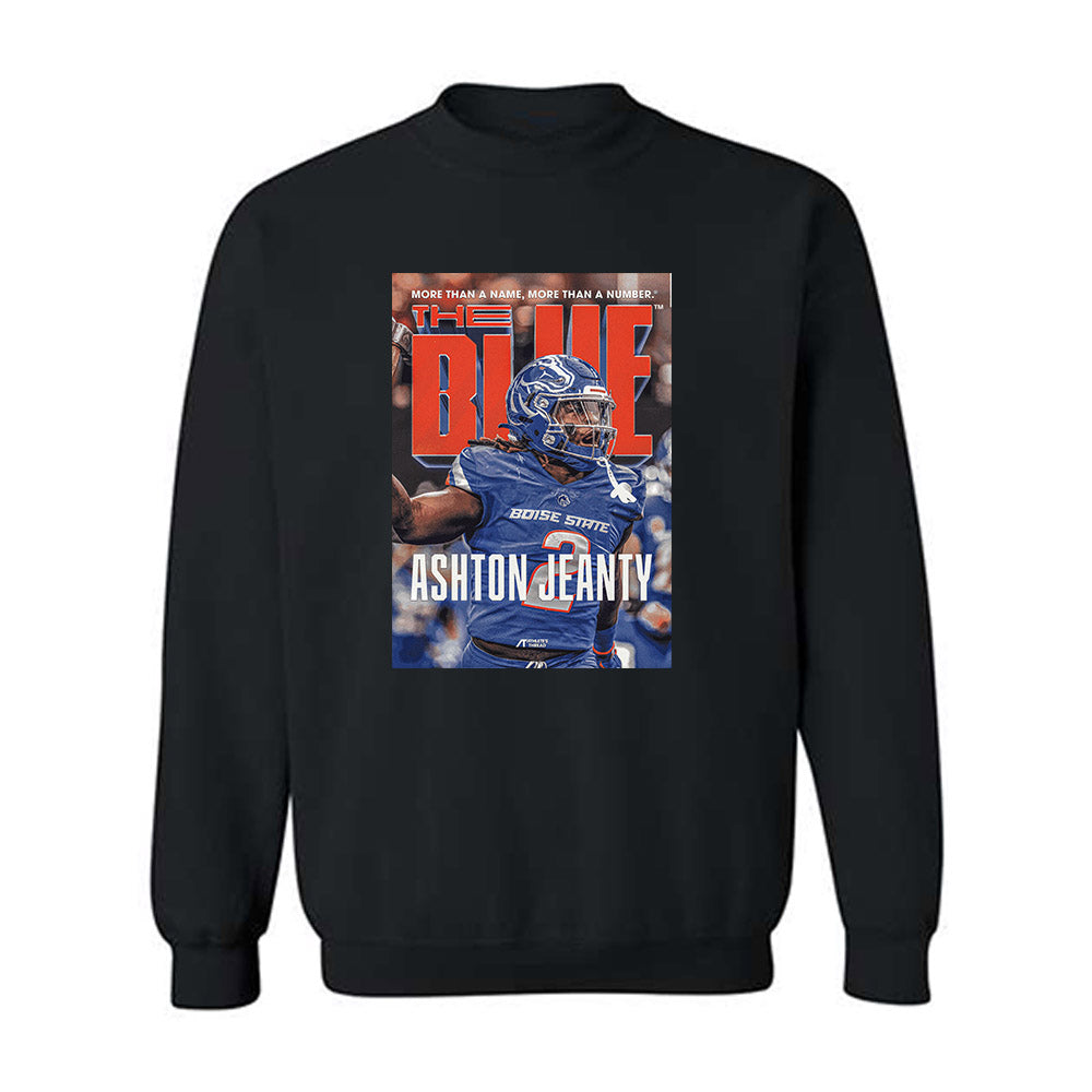 Boise State - NCAA Football : Ashton Jeanty - SLAM Player Illustration Crewneck Sweatshirt-0