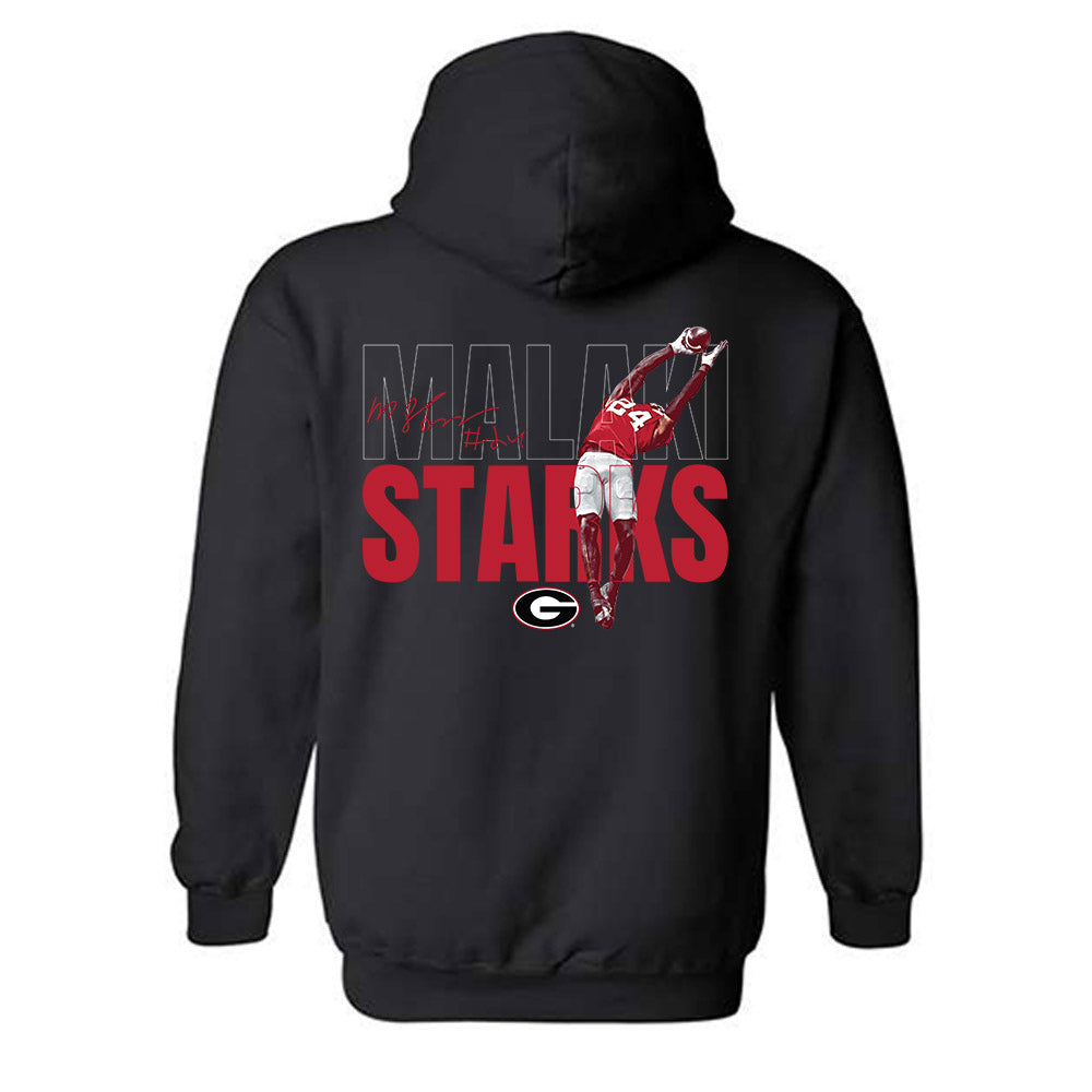 Georgia - NCAA Football : Malaki Starks - Hooded Sweatshirt-1