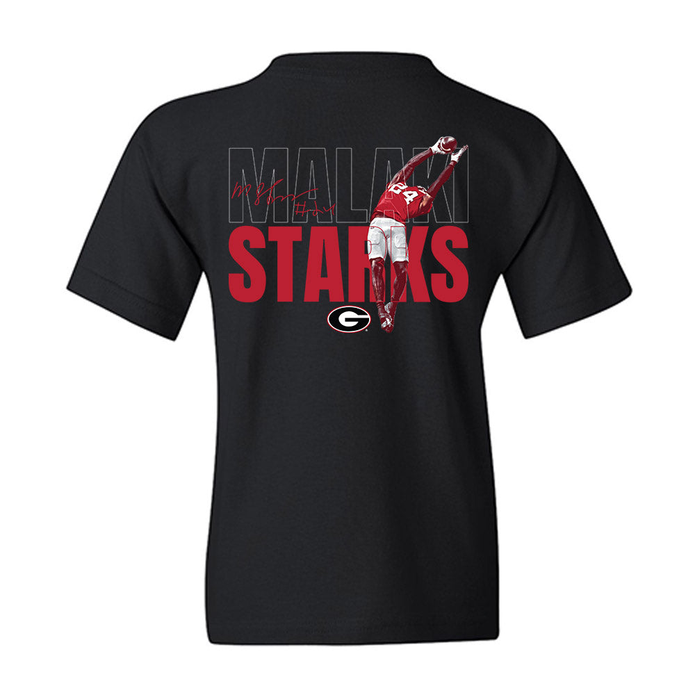 Georgia - NCAA Football : Malaki Starks - Youth T-Shirt-1