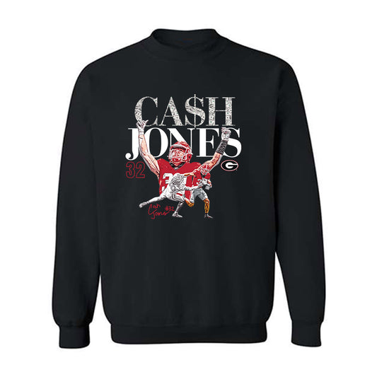 Georgia - NCAA Football : Cash Jones - Crewneck Sweatshirt-0