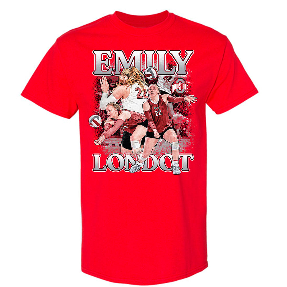 Ohio State - NCAA Women's Volleyball : Emily Londot - Player Collage T-Shirt-0