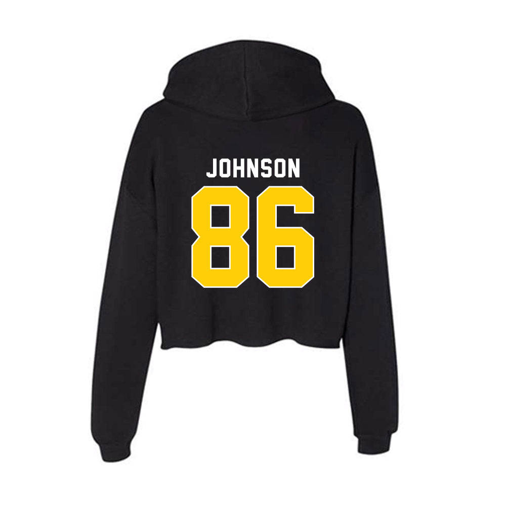 Iowa - NCAA Football : Eli Johnson - Women's Crop Fleece Hoodie-1