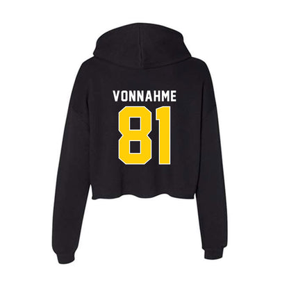 Iowa - NCAA Football : DJ Vonnahme - Women's Crop Fleece Hoodie-1