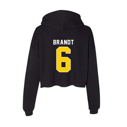 Iowa - NCAA Men's Gymnastics : Harrison Brandt - Women's Crop Fleece Hoodie-1