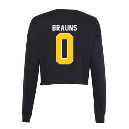 Iowa - NCAA Men's Basketball : Even Brauns - Women's Cropped Crew Fleece-1