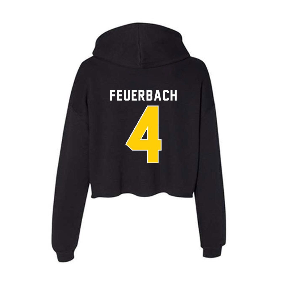 Iowa - NCAA Women's Basketball : Kylie Feuerbach - Women's Crop Fleece Hoodie-1