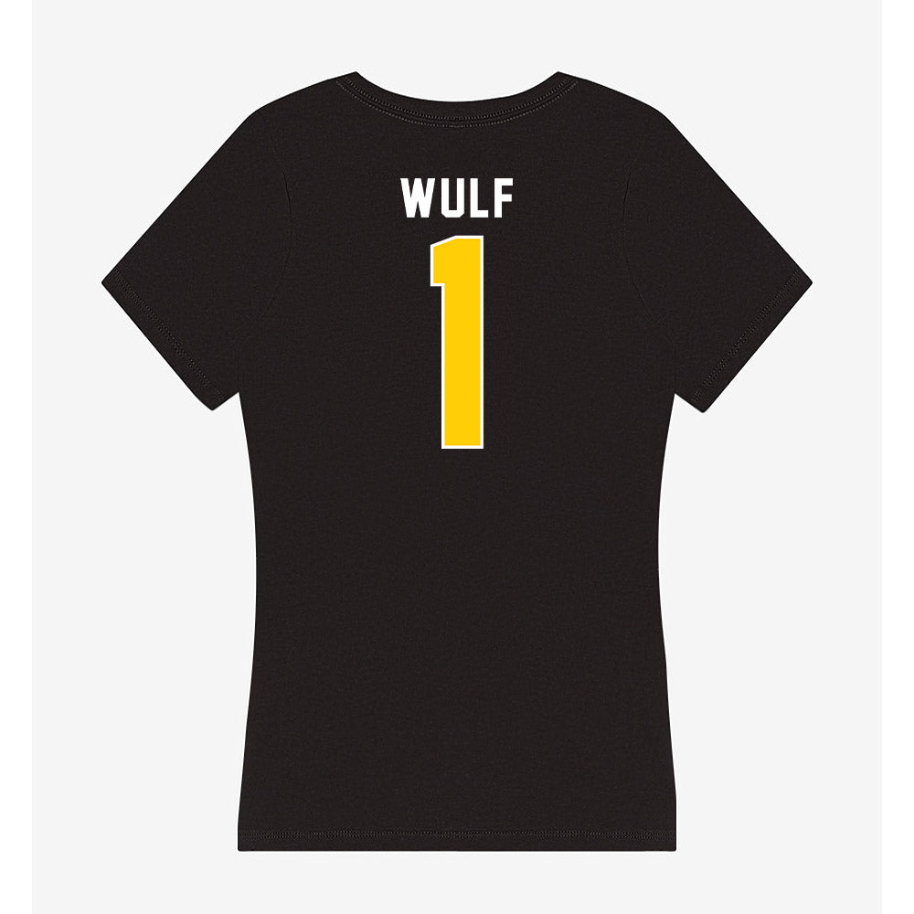 Iowa - NCAA Baseball : Caleb Wulf - Women's V-Neck T-Shirt-1
