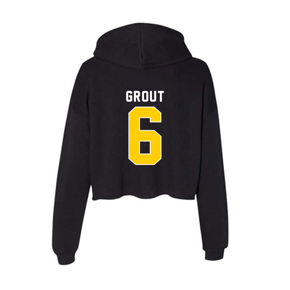 Iowa - NCAA Baseball : Karson Grout - Women's Crop Fleece Hoodie-1