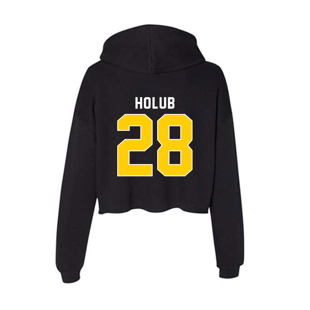 Iowa - NCAA Baseball : Andrew Holub - Women's Crop Fleece Hoodie-1