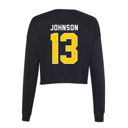 Iowa - NCAA Women's Basketball : Kennise Johnson - Women's Cropped Crew Fleece-1