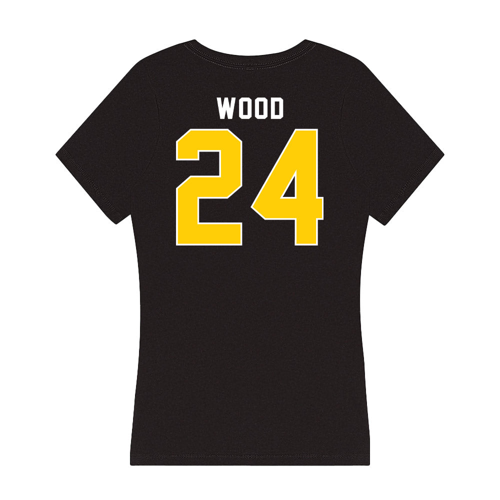 Iowa - NCAA Baseball : Mitch Wood - Women's V-Neck T-Shirt-1