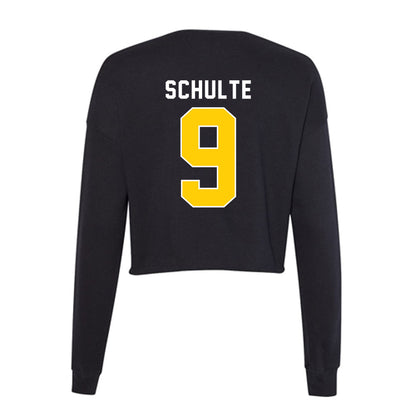 Iowa - NCAA Baseball : Kooper Schulte - Women's Cropped Crew Fleece-1