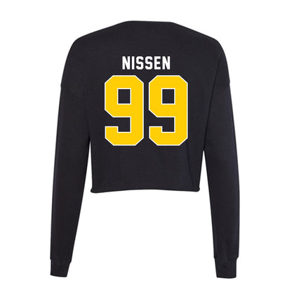 Iowa - NCAA Football : Ty Nissen - Women's Cropped Crew Fleece-1