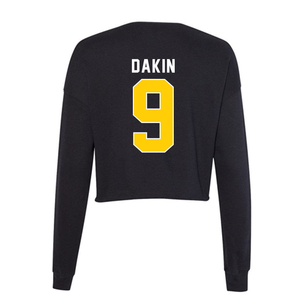 Iowa - NCAA Football : Rhys Dakin - Women's Cropped Crew Fleece-1