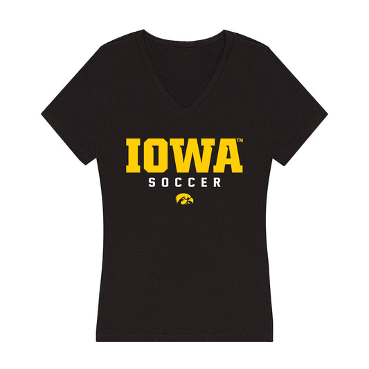 Iowa - NCAA Women's Soccer : Berkley Binggeli - Women's V-Neck T-Shirt-0