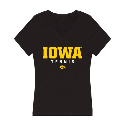 Iowa - NCAA Women's Tennis : Maddie Petersen - Women's V-Neck T-Shirt-0