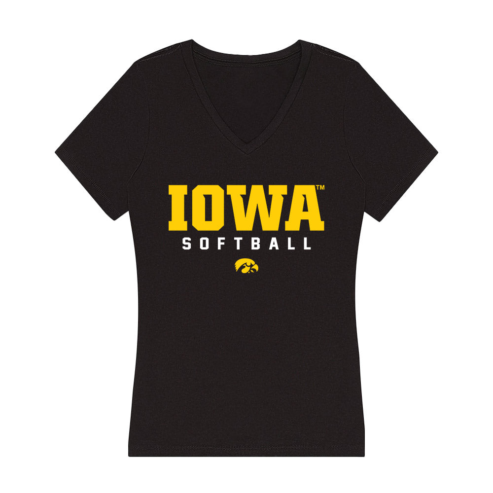Iowa - NCAA Softball : Skylinn Pogue - Women's V-Neck T-Shirt-0