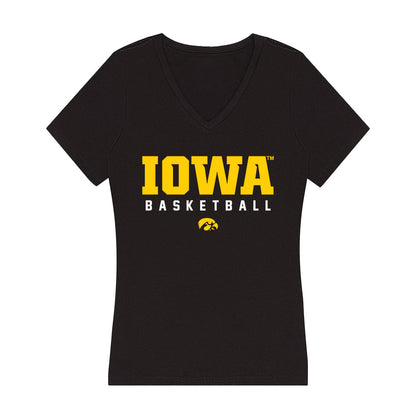 Iowa - NCAA Women's Basketball : Teagan Mallegni - Women's V-Neck T-Shirt-0