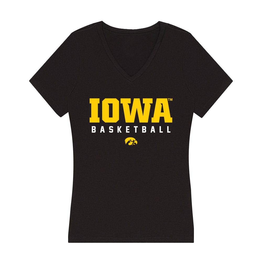 Iowa - NCAA Women's Basketball : Kylie Feuerbach - Women's V-Neck T-Shirt-0