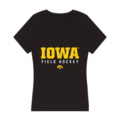 Iowa - NCAA Women's Field Hockey : Hannah Maney - Women's V-Neck T-Shirt-0