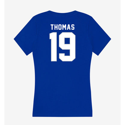 Kentucky - NCAA Football : Kevis Thomas - Women's V-Neck T-Shirt-1