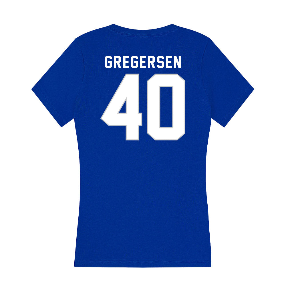 Kentucky - NCAA Baseball : Simon Gregersen - Women's V-Neck T-Shirt-1