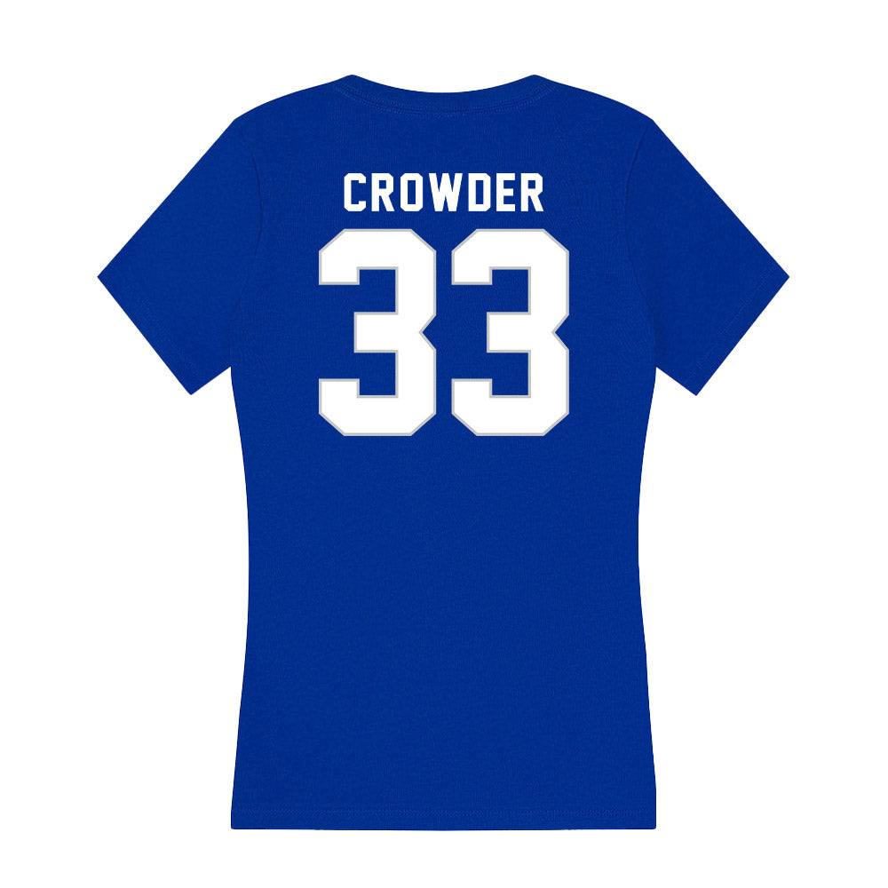 Kentucky - NCAA Football : Rico Crowder - Women's V-Neck T-Shirt-1