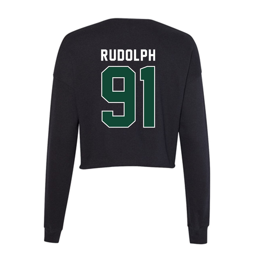 Miami - NCAA Football : Elias Rudolph - Women's Cropped Crew Fleece-1