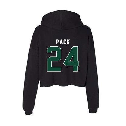 Miami - NCAA Men's Basketball : Nijel Pack - Women's Crop Fleece Hoodie-1