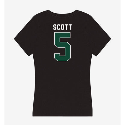 Miami - NCAA Football : Justin Scott - Women's V-Neck T-Shirt-1