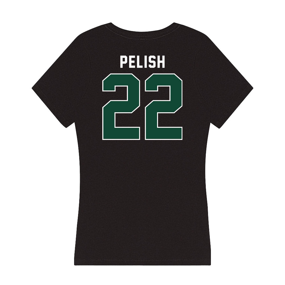 Miami - NCAA Women's Basketball : Simone Pelish - Women's V-Neck T-Shirt-1