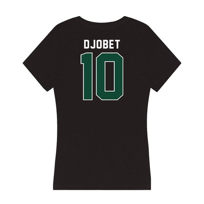 Miami - NCAA Men's Basketball : Paul Djobet - Women's V-Neck T-Shirt-1