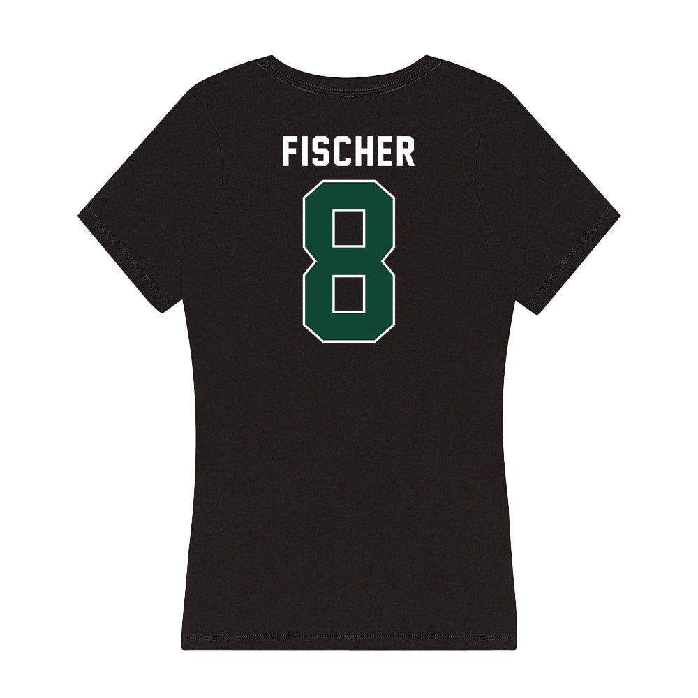 Miami - NCAA Baseball : Carson Fischer - Women's V-Neck T-Shirt-1