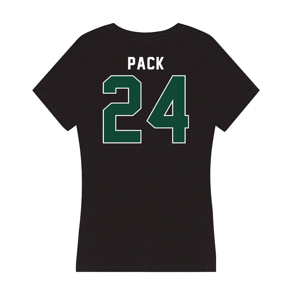 Miami - NCAA Men's Basketball : Nijel Pack - Women's V-Neck T-Shirt-1