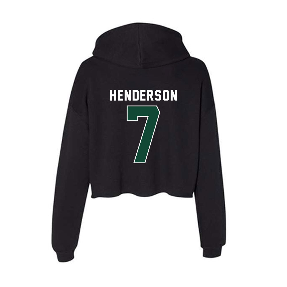 Miami - NCAA Men's Basketball : Shelton Henderson - Women's Crop Fleece Hoodie-1