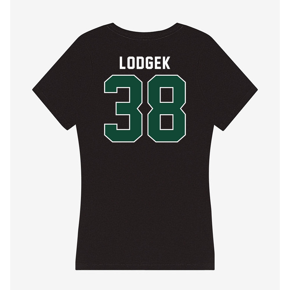 Miami - NCAA Baseball : Jake Lodgek - Women's V-Neck T-Shirt-1