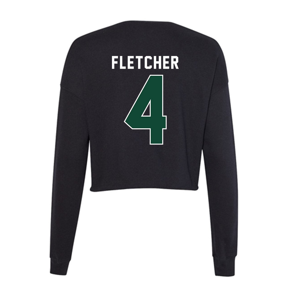 Miami - NCAA Football : Mark Fletcher - Women's Cropped Crew Fleece-1