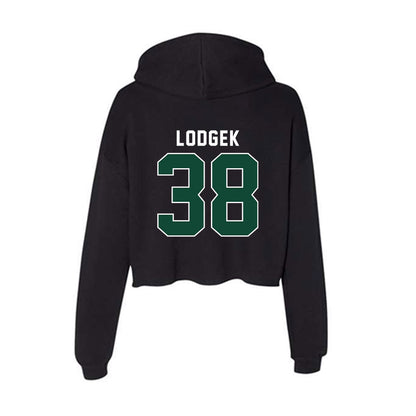 Miami - NCAA Baseball : Jake Lodgek - Women's Crop Fleece Hoodie-1