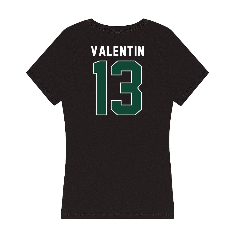 Miami - NCAA Women's Volleyball : Marla Valentin - Women's V-Neck T-Shirt-1