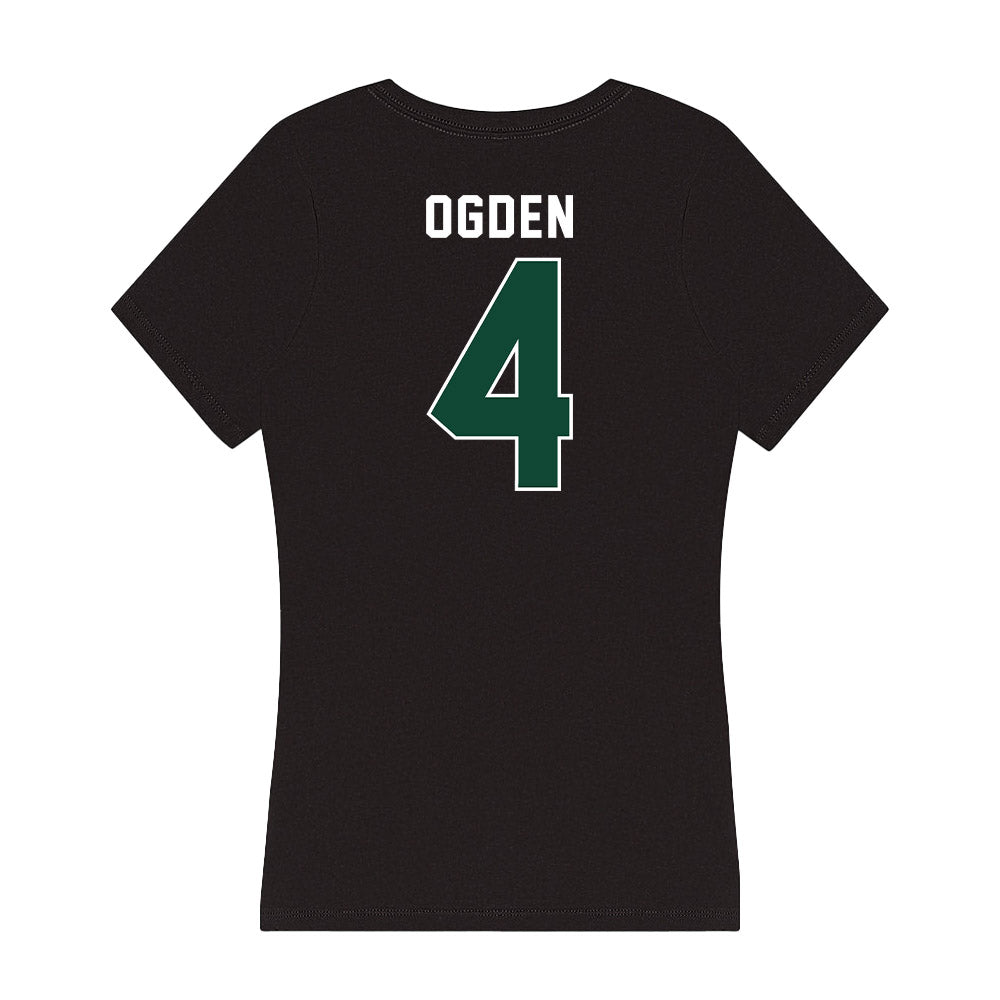 Miami - NCAA Baseball : Jake Ogden - Women's V-Neck T-Shirt-1