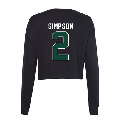 Miami - NCAA Women's Soccer : Emilie Simpson - Women's Cropped Crew Fleece-1