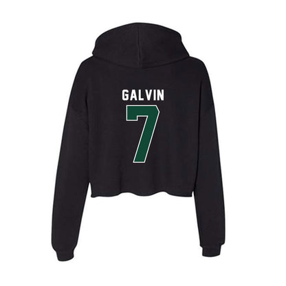 Miami - NCAA Baseball : Max Galvin - Women's Crop Fleece Hoodie-1