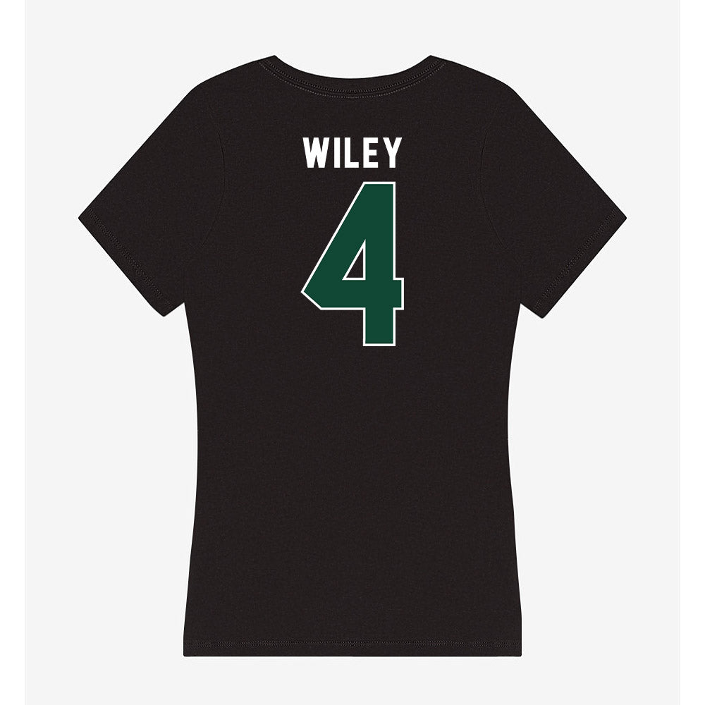Miami - NCAA Women's Volleyball : Logan Wiley - Women's V-Neck T-Shirt-1