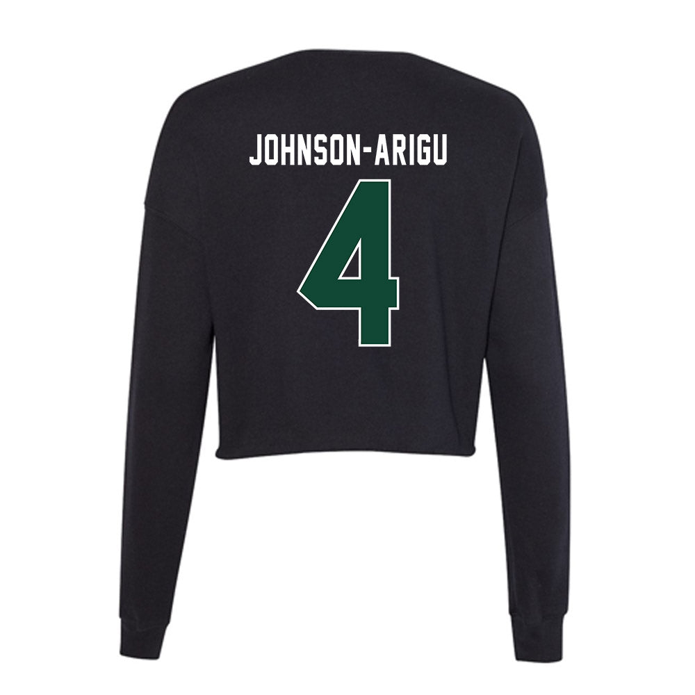 Miami - NCAA Men's Basketball : Isaiah Johnson-Arigu - Women's Cropped Crew Fleece-1